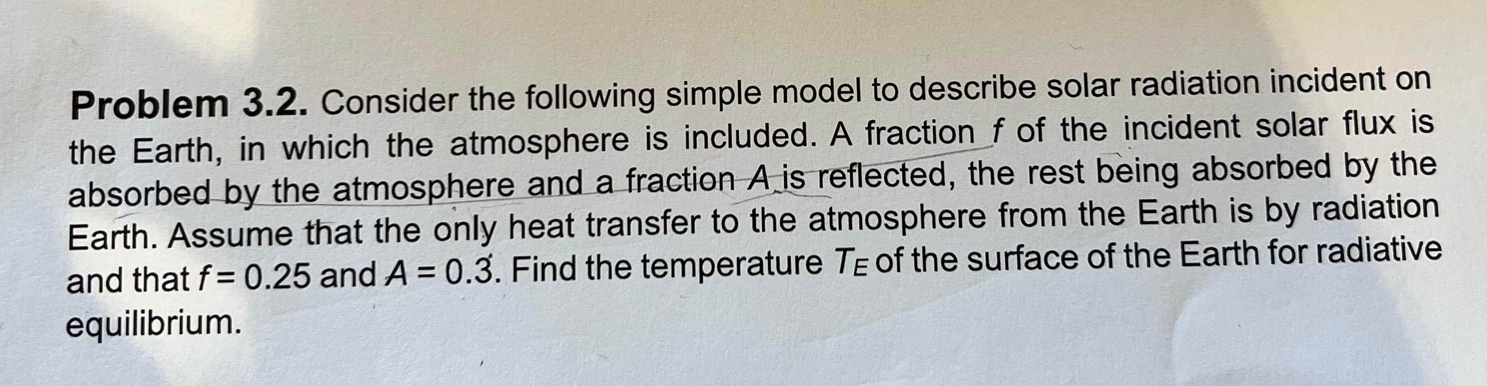 Solved Problem 3.2. Consider The Following Simple Model To | Chegg.com