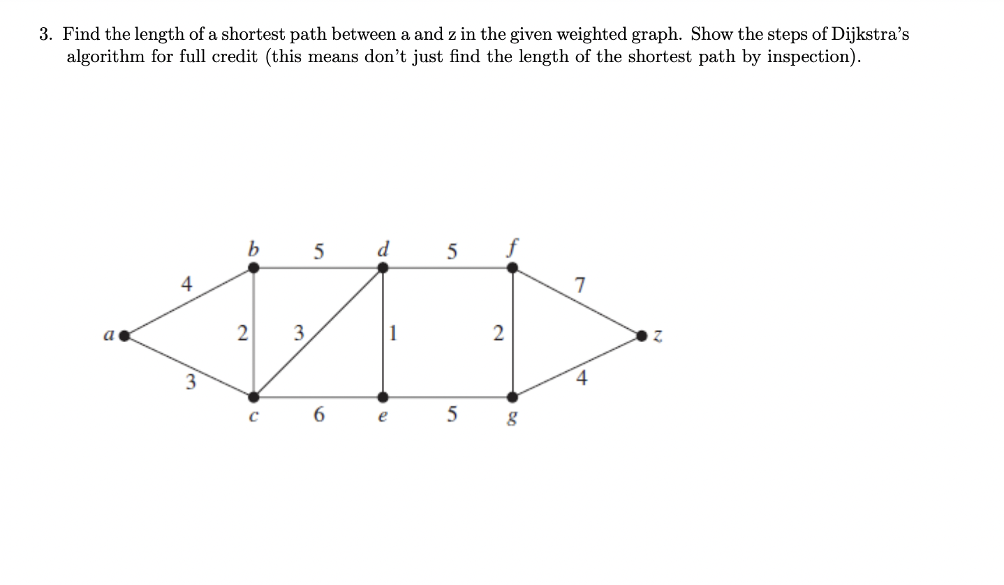 3-find-the-length-of-a-shortest-path-between-a-and-z-chegg