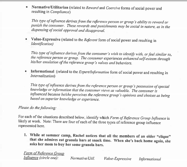 Solved Normative/Utilitarian (related to Reward and Coercive