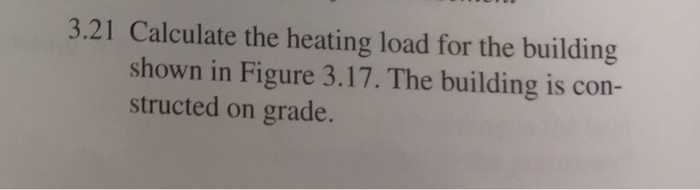 3.21 Calculate the heating load for the building | Chegg.com