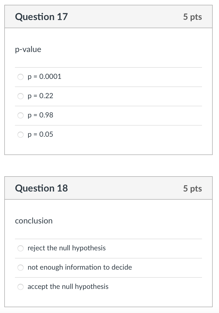 Solved Questions 15 - 17 A Study Is Done To See If A New | Chegg.com