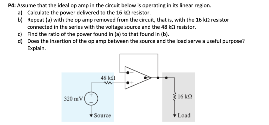 Solved P4: Assume that the ideal op amp in the circuit below | Chegg.com