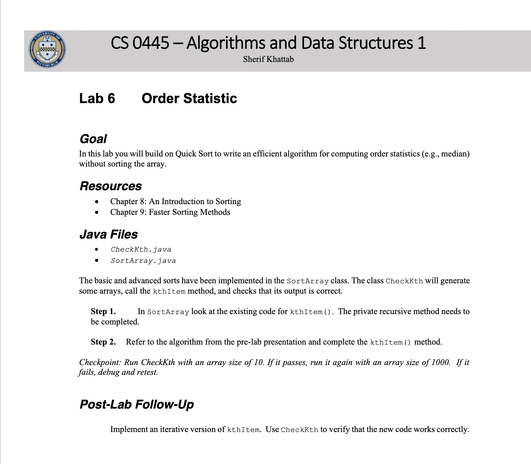 Chapter 8: Introduction to Verification