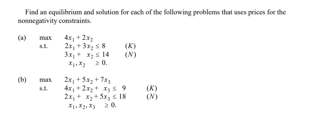 Solved Find An Equilibrium And Solution For Each Of The | Chegg.com