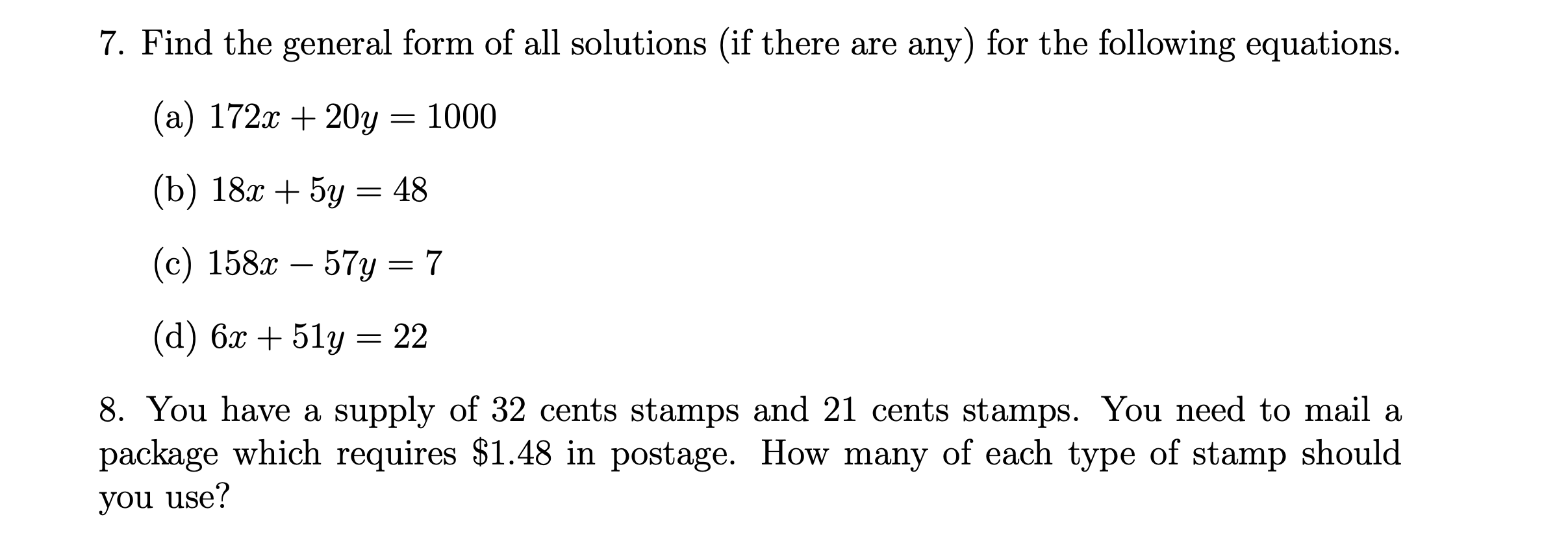 Solved 7. Find the general form of all solutions (if there | Chegg.com
