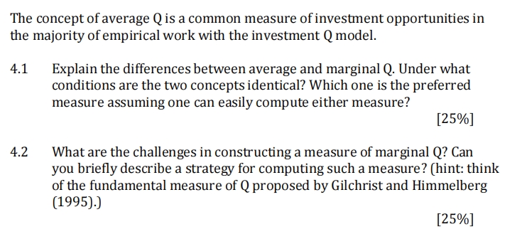 Solved The Concept Of Average Q Is A Common Measure Of | Chegg.com