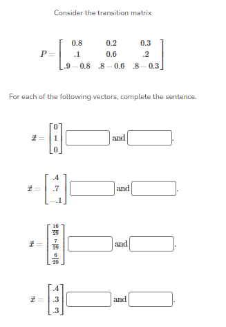 Solved Consider The Transition Matrix | Chegg.com