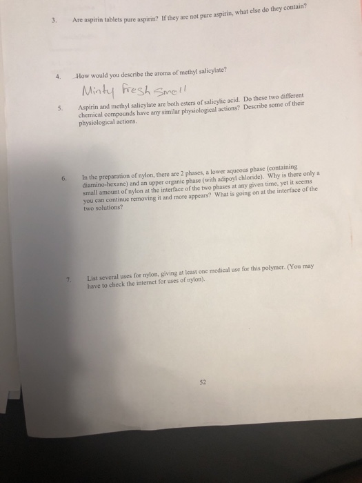 Solved pure aspirin? If they are not pure aspirin, what else