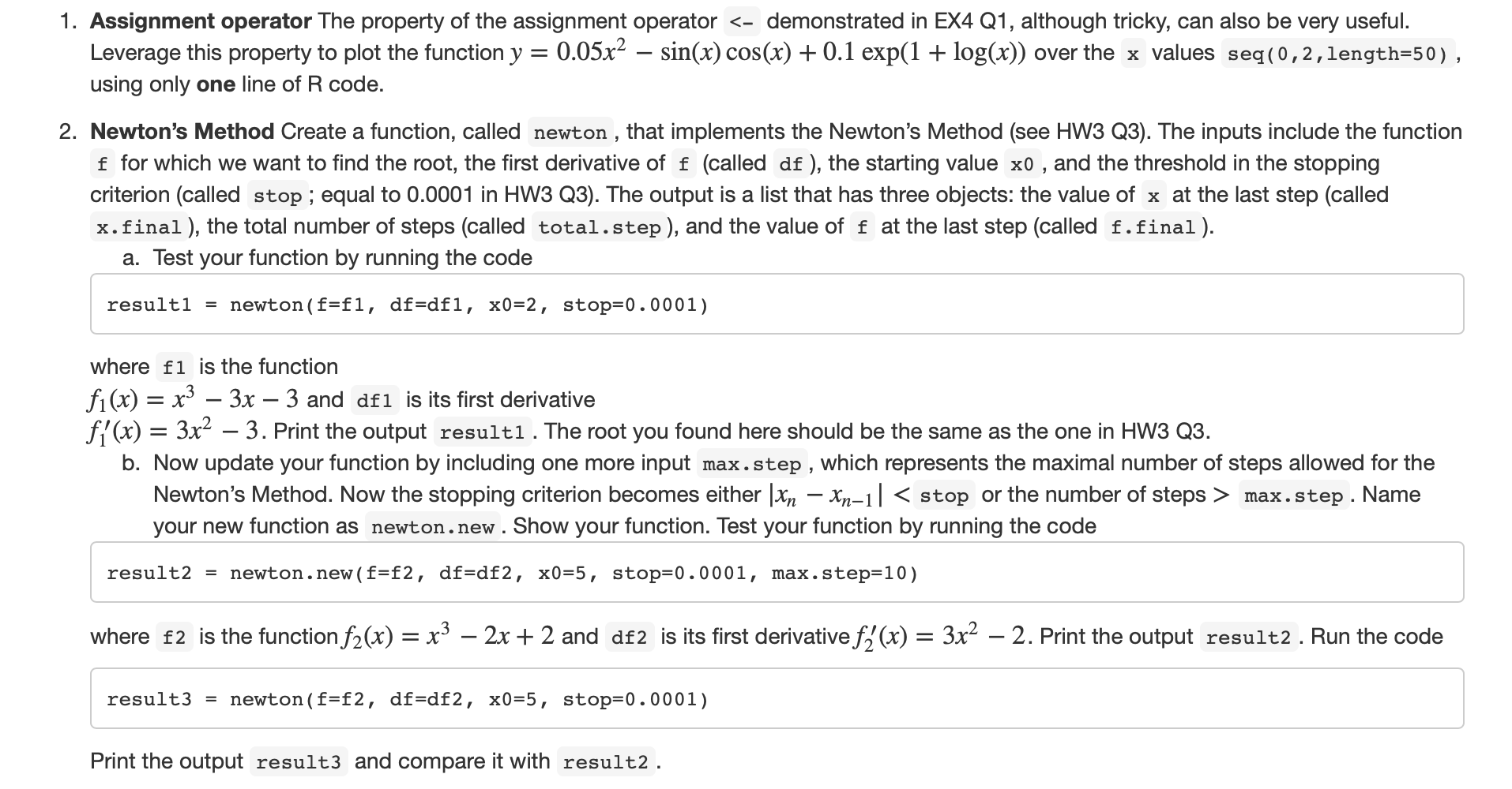 assignment operator r code