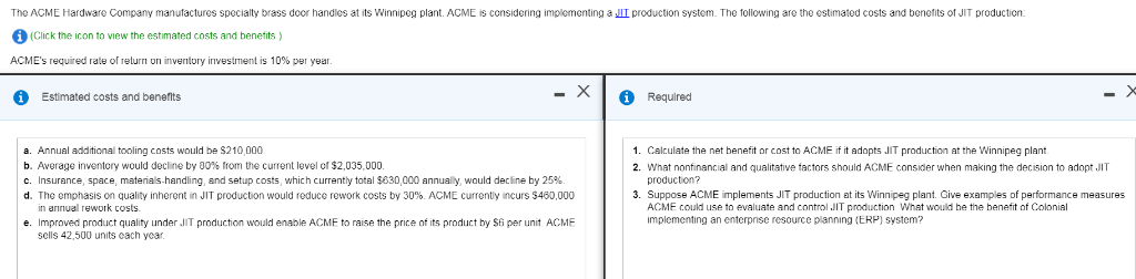 Solved The Acme Hardware Company Manufactures Specialty B