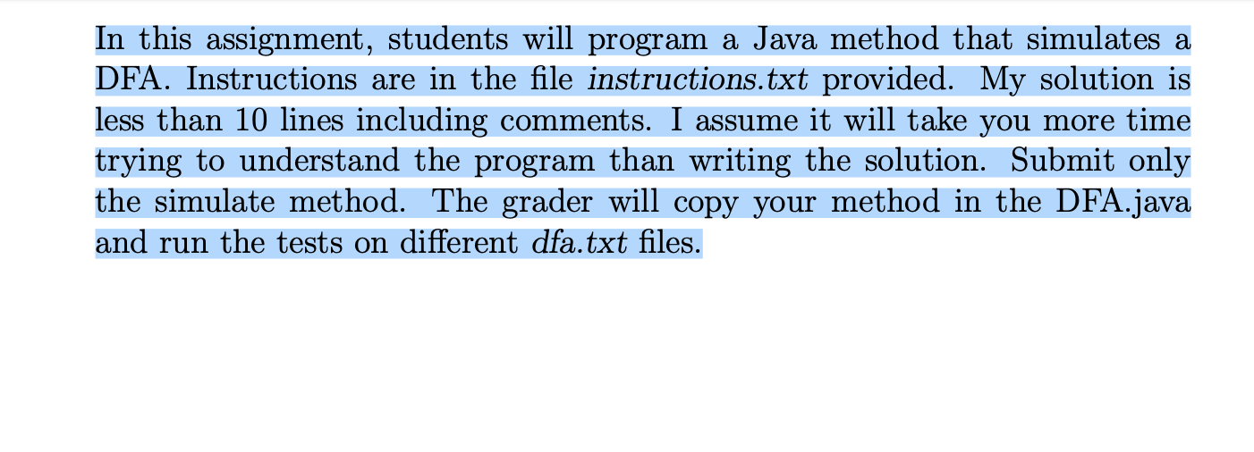 Solved In this assignment, students will program a Java | Chegg.com