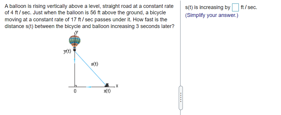 Solved A balloon is rising vertically above a level, | Chegg.com