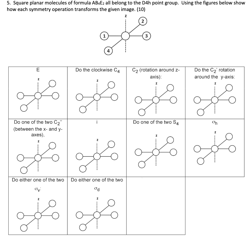 Solved 4. The square pyramid is an example of Cav symmetry. | Chegg.com