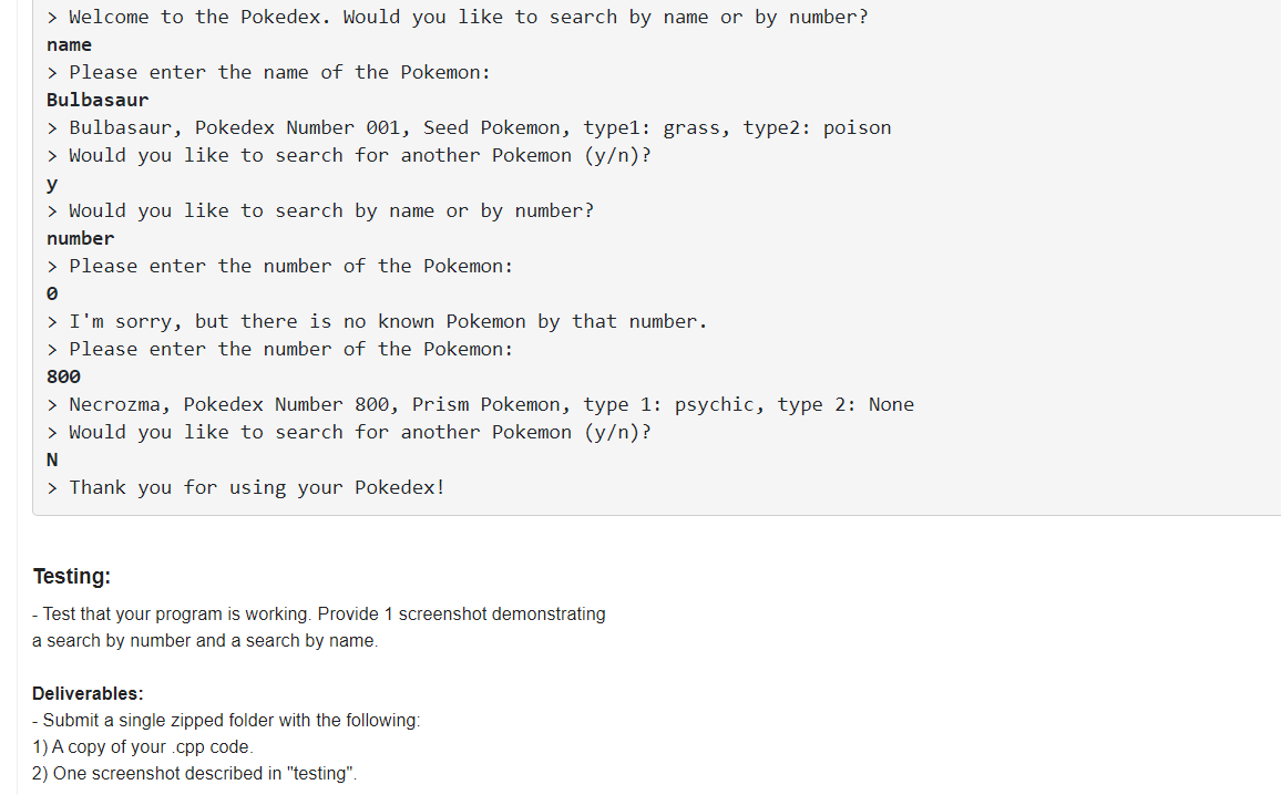 Solved In this assignment, you are going to build a Pokédex. | Chegg.com