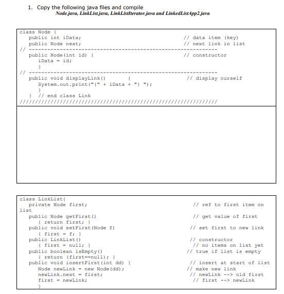 1. Copy the following java files and compile | Chegg.com