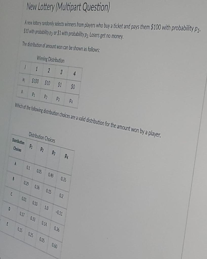 Solved option: a) B b) C c) A d) D e) E | Chegg.com