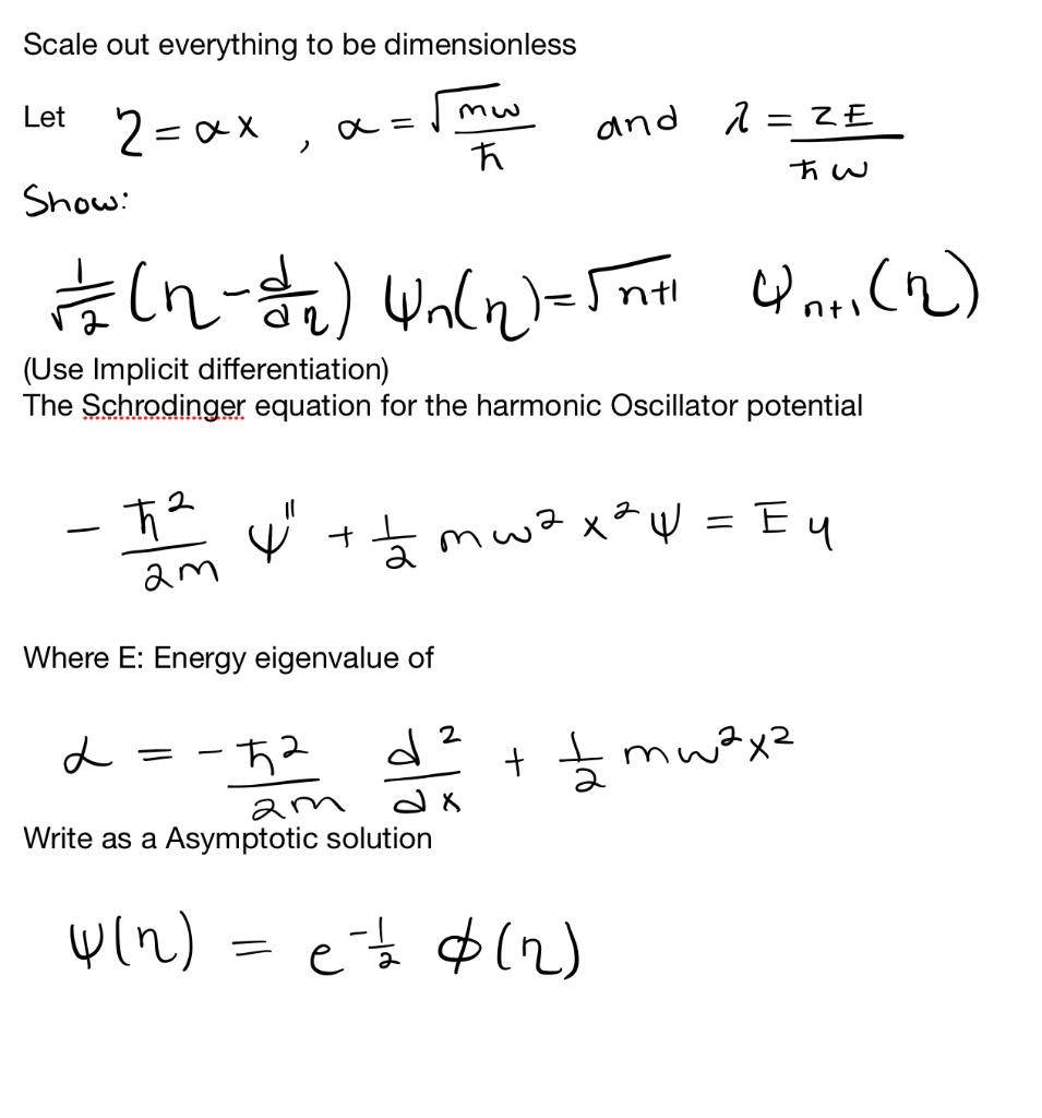 Scale Out Everything To Be Dimensionless A And Chegg Com