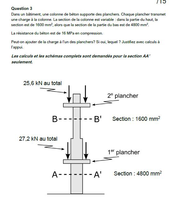 Solved Question 3 In A Building Concrete Column Suppor Solved Question 3 In A Building