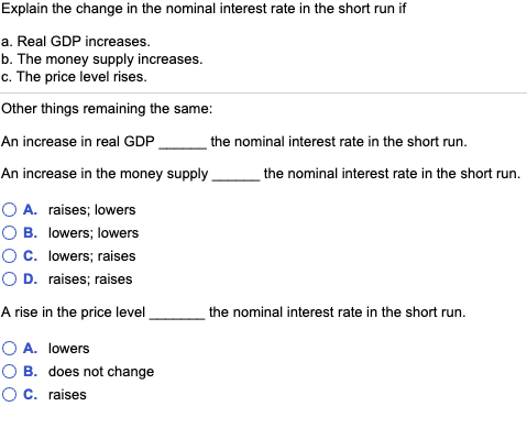Solved Explain the change in the nominal interest rate in | Chegg.com