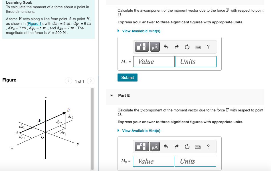 Solved Learning Goal: To calculate the moment of a force | Chegg.com
