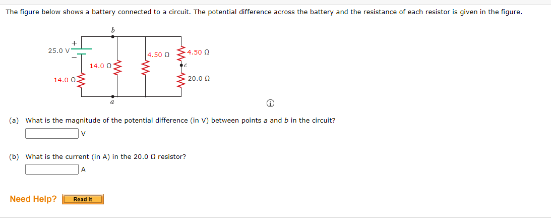 Solved The Figure Below Shows A Battery Connected To A | Chegg.com