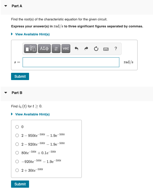 Solved Use the circuit below and the following values to | Chegg.com