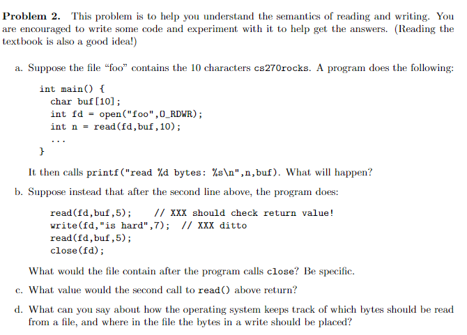 Solved Problem 2. This problem is to help you understand the | Chegg.com