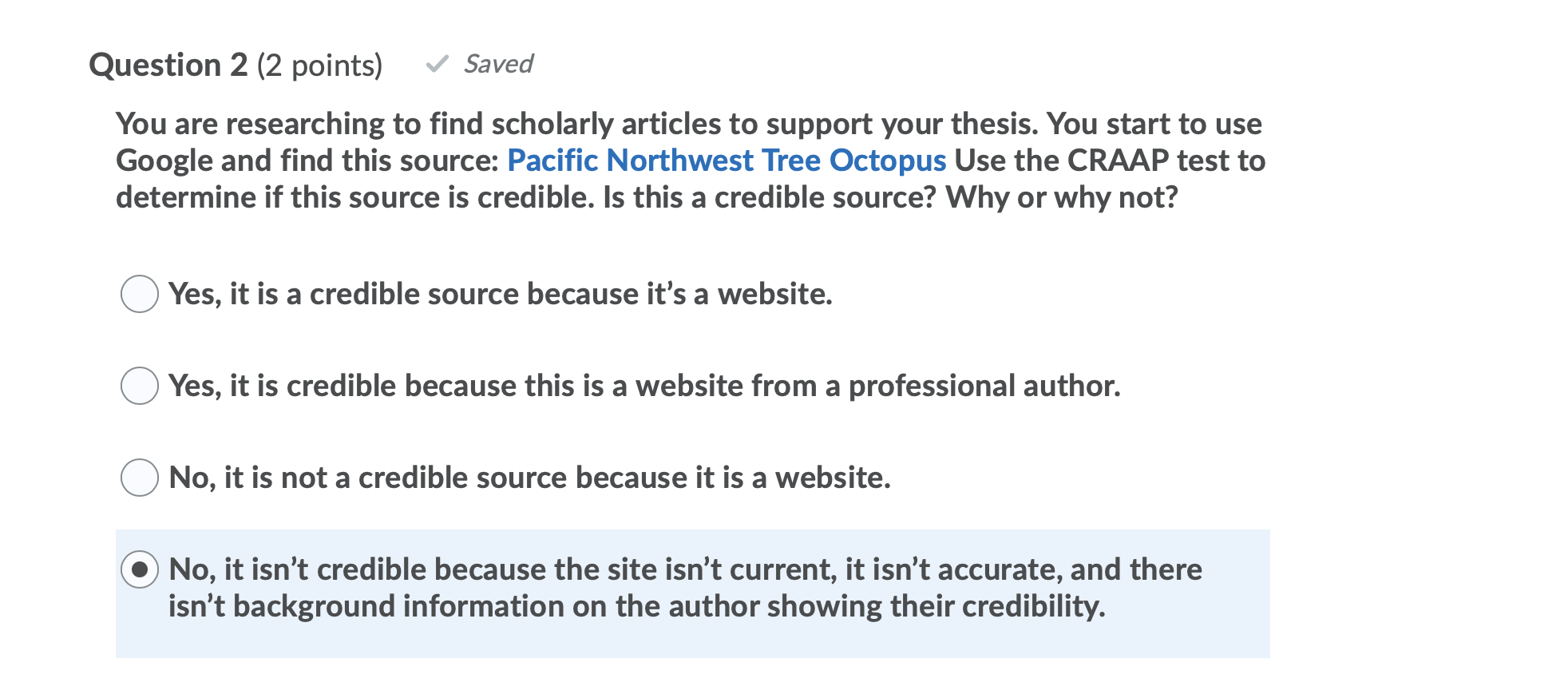 Solved Question 1 (2 points) Saved You're conducting formal | Chegg.com