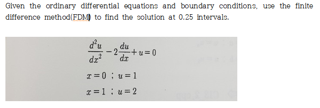 Solved Given The Ordinary Differential Equations And | Chegg.com