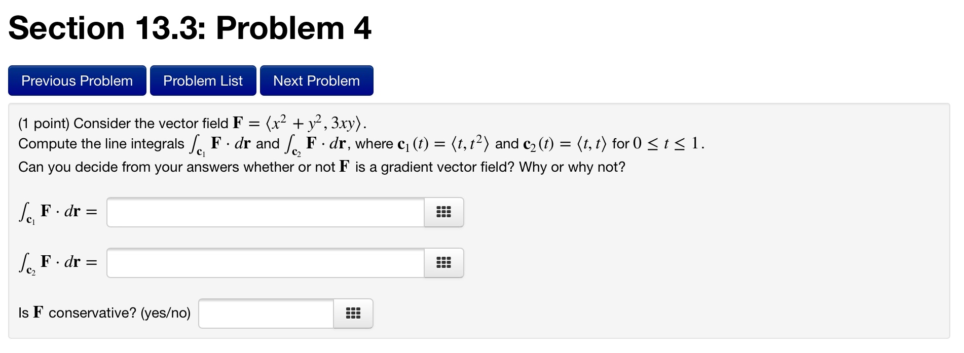 Solved Section 13.3: Problem 4 Previous Problem Problem List | Chegg.com