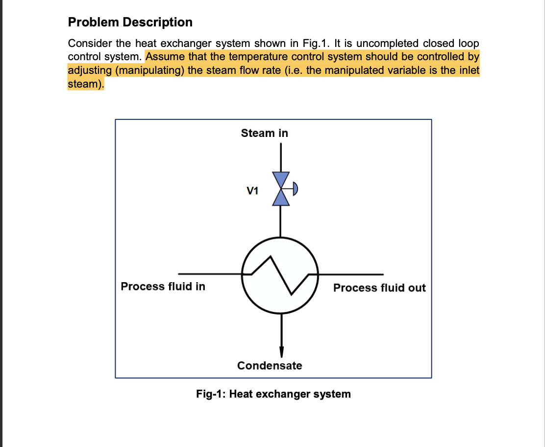Problem Description Consider the heat exchanger | Chegg.com