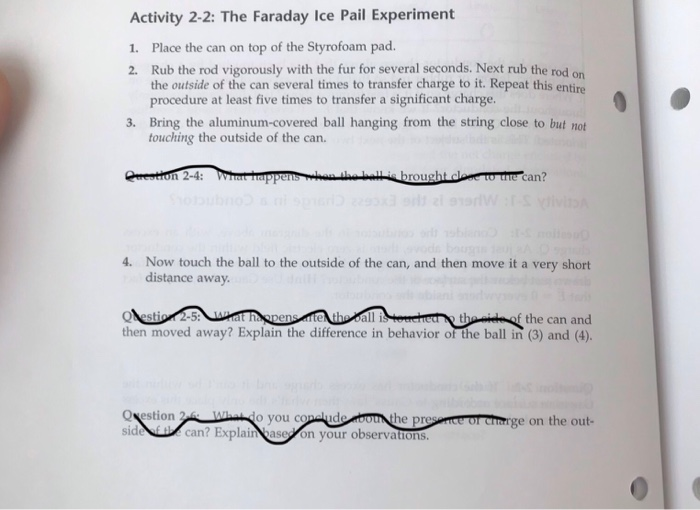 Solved Activity 22 The Faraday Ice Pail Experiment 1.