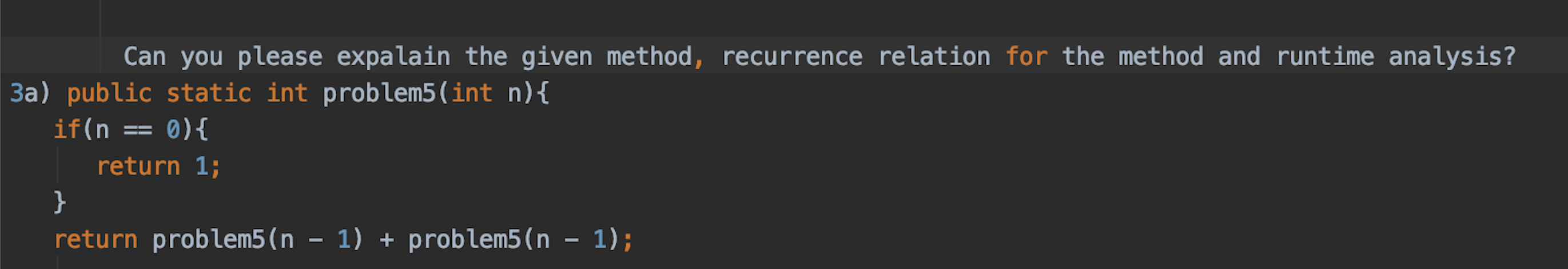 : cannot invoke method recurse() on null Images High... Solved Can you please expalain the given method, recurrence | Chegg.com