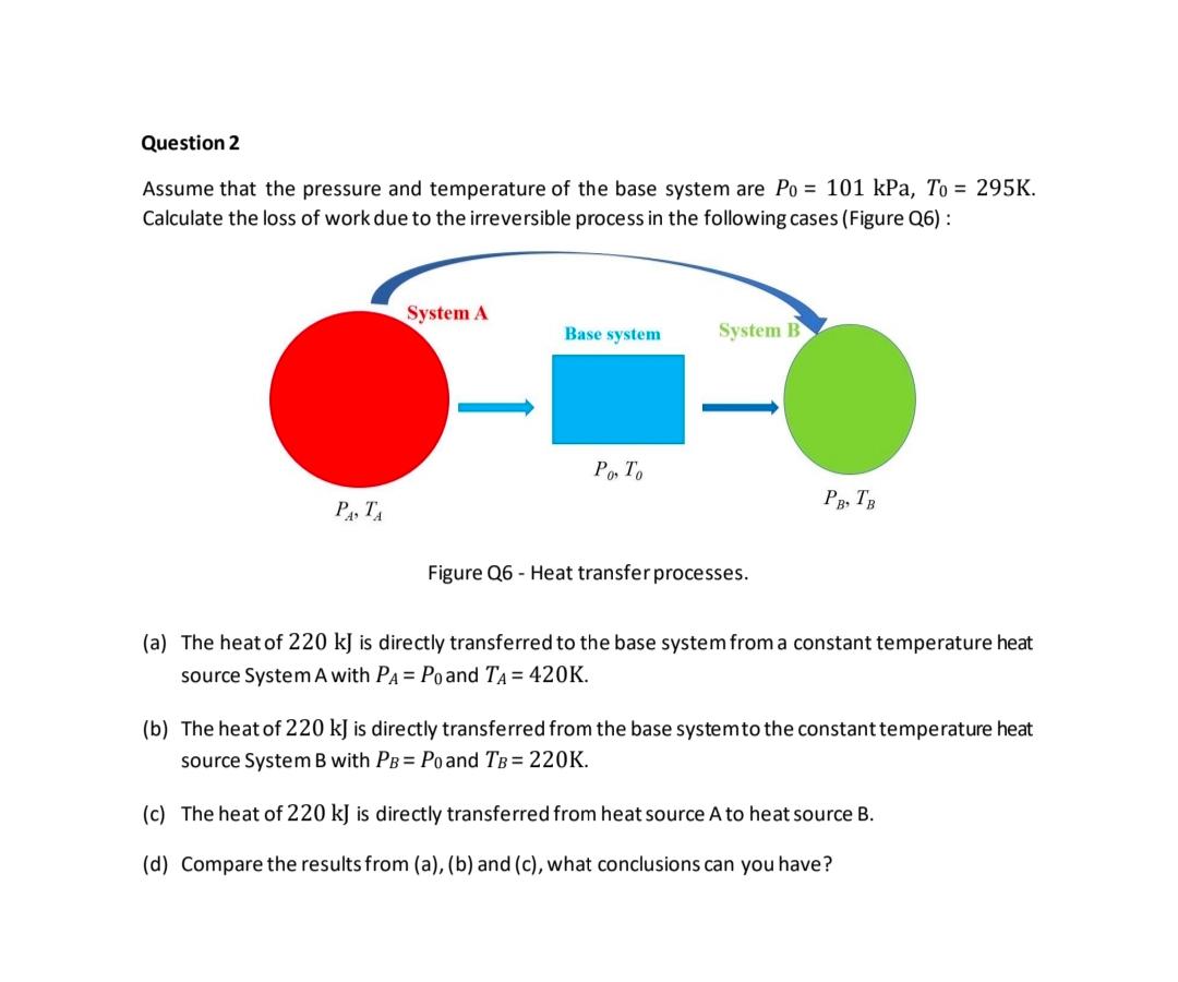 Solved Question 2 Assume That The Pressure And Temperature | Chegg.com