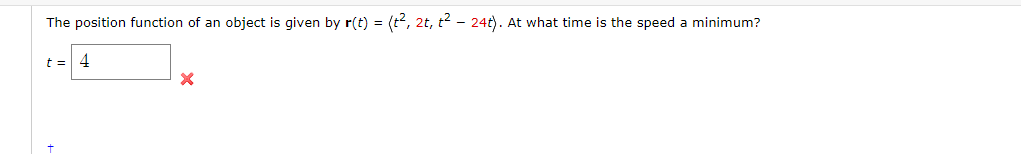 Solved The position function of an object is given by r(t) = | Chegg.com