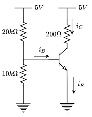 Solved In Fig. 11, the transistor Q1 has β = 200, and VBE,on | Chegg.com