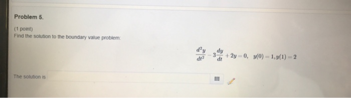 Solved Find the solution to the boundary value problem: | Chegg.com