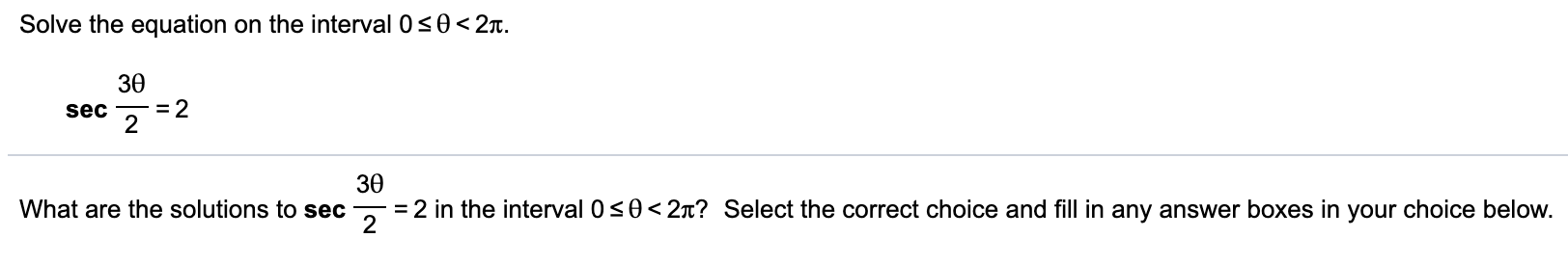 Solved Solve the equation on the interval 0 50