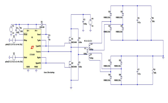 Solved This is the gate driver circuit simulated in LT | Chegg.com