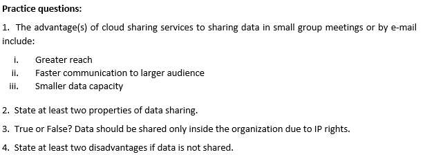 Solved Practice Questions: 1. The Advantage(s) Of Cloud | Chegg.com