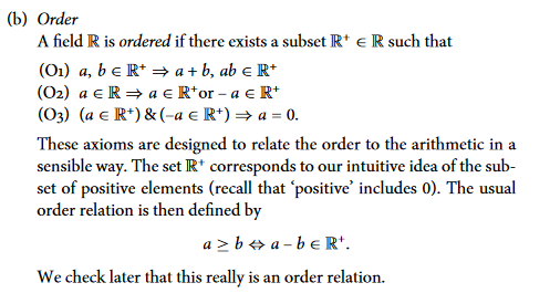 Solved (b) Order A field R is ordered if there exists a | Chegg.com