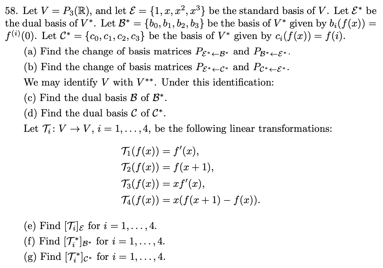 Solved 58 Let V P3 R And Let E 1 X 2 3 Be Chegg Com