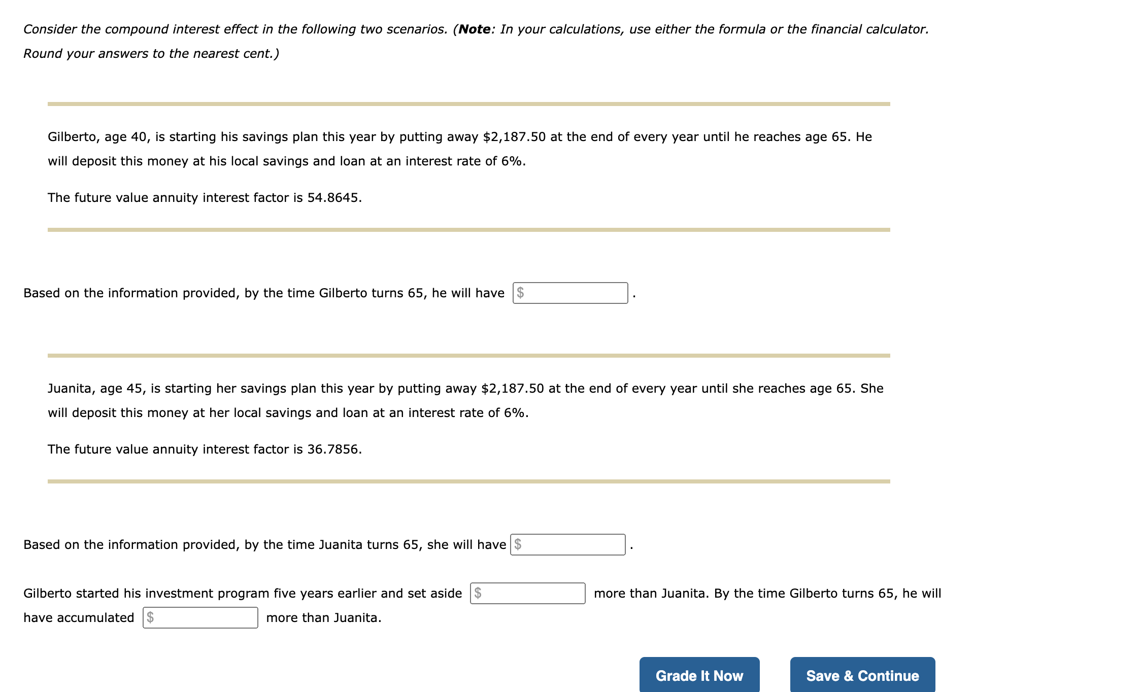 Solved Consider The Compound Interest Effect In The