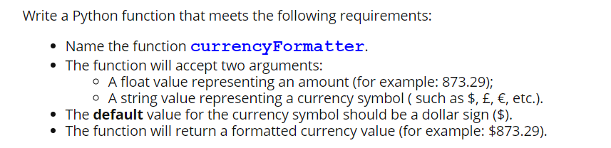 Solved Write a Python function that meets the following | Chegg.com