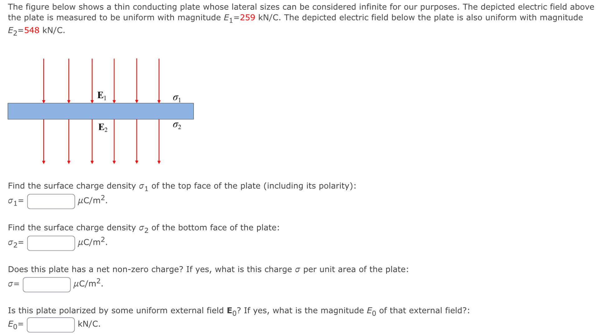 Solved The figure below shows a thin conducting plate whose | Chegg.com