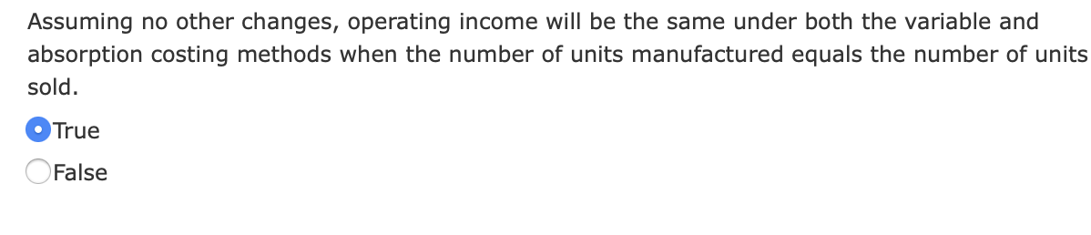 Solved Assuming no other changes, operating income will be | Chegg.com