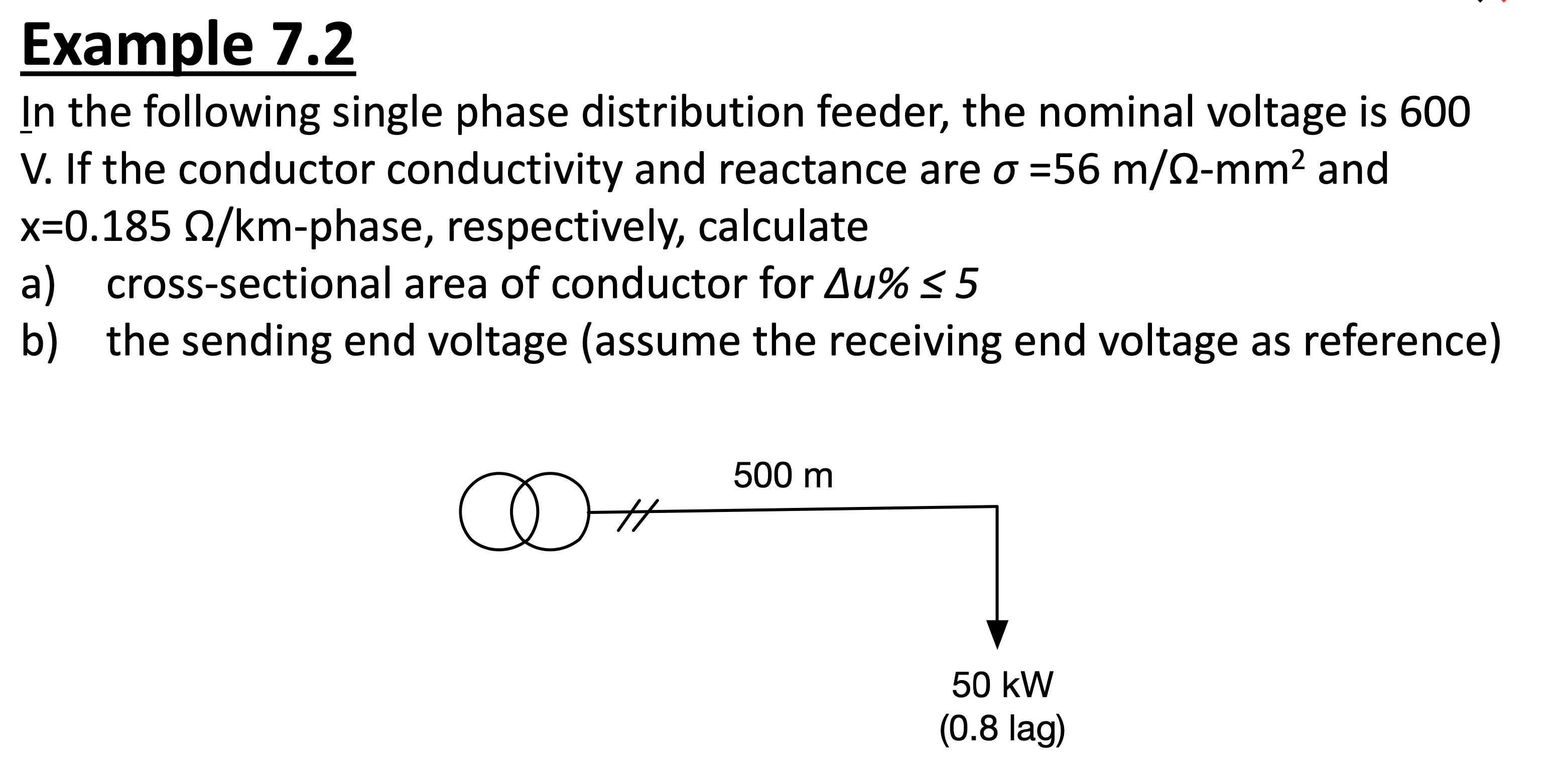 Solved Example 7.2 In the following single phase | Chegg.com
