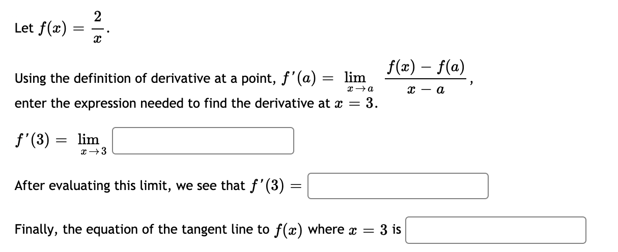 2 Let F X F X F A Using The Definition Of Chegg Com