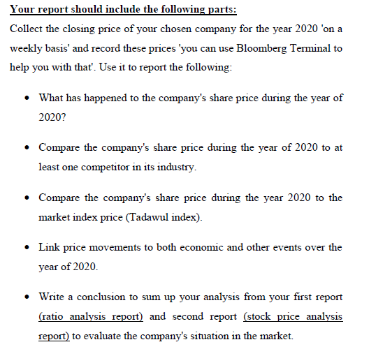 Your report should include the following parts: | Chegg.com