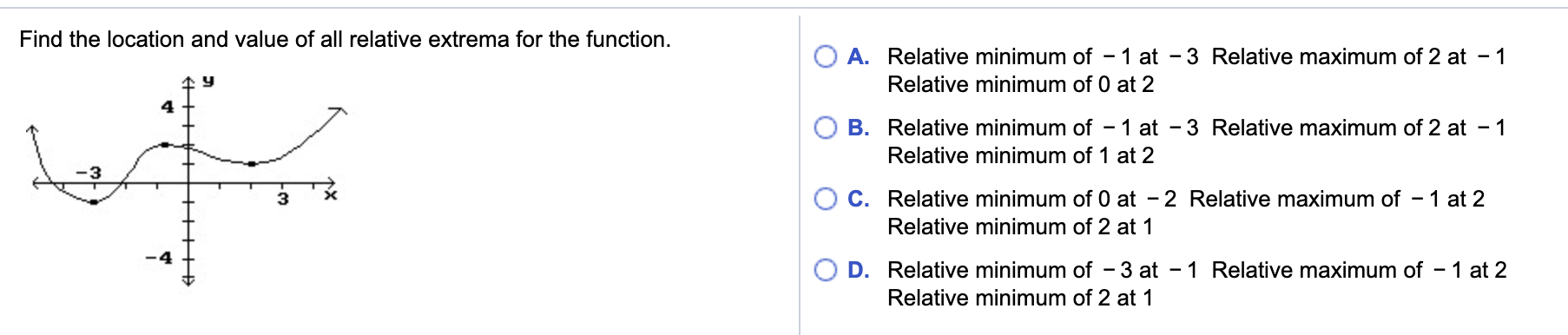 Solved Find the location and value of all relative extrema | Chegg.com
